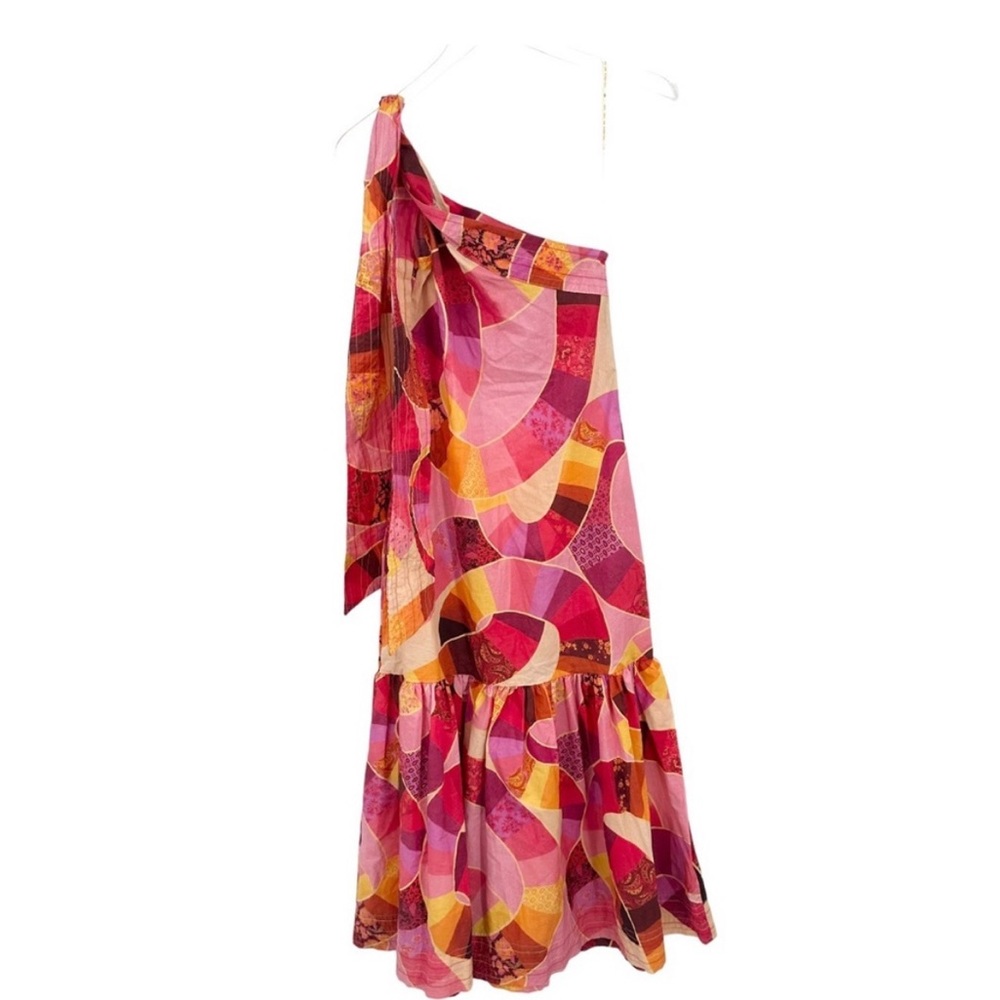 Beautiful Farm Rio Patch Twirl one shoulder dress